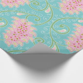 かわいいペイズリーパターン ラッピングペーパー (角)