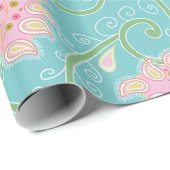 かわいいペイズリーパターン ラッピングペーパー (ロールコーナー)