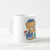 かわいいペインターベアー コーヒーマグカップ (正面左)