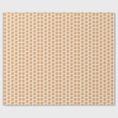 かわいいペインティングの桃の果物のイラスト ラッピングペーパー (フラット)