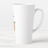 かわいいペイントの桃の果物のイラスト カフェラテマグ (右)