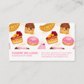 かわいいペストリーとスイーツが微笑み 名刺 (裏面)