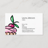 かわいいペストリーケーキ&スイーツカップケーキホームベーカリー 名刺 (裏面)