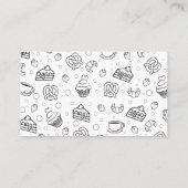 かわいいペストリーベーカリーコーヒーショップQRコード ロイヤリティカード (裏面)