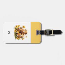 かわいいペットお洒落動物ギニアモノグラムの豚 ラゲッジタグ