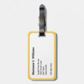 かわいいペットお洒落動物ギニアモノグラムの豚 ラゲッジタグ (裏面縦)