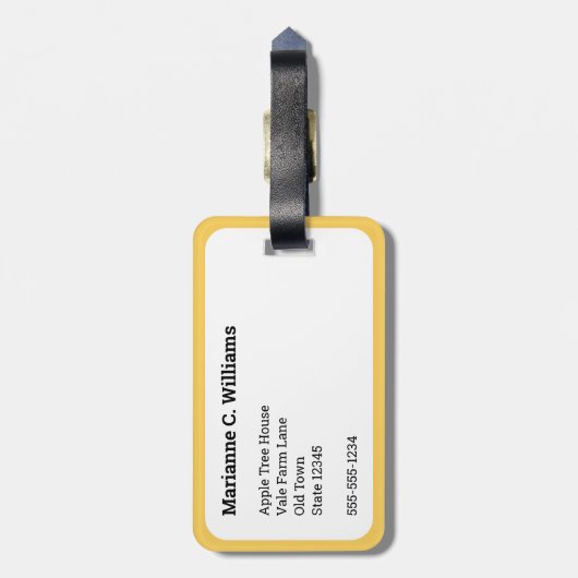 かわいいペットお洒落動物ギニアモノグラムの豚 ラゲッジタグ (裏面縦)