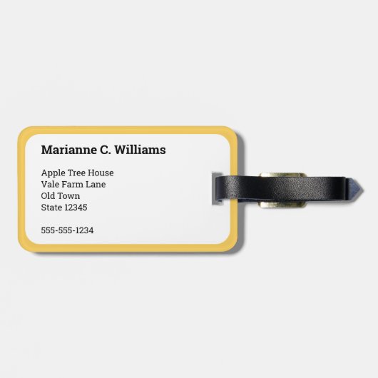 かわいいペットお洒落動物ギニアモノグラムの豚 ラゲッジタグ (裏面横)