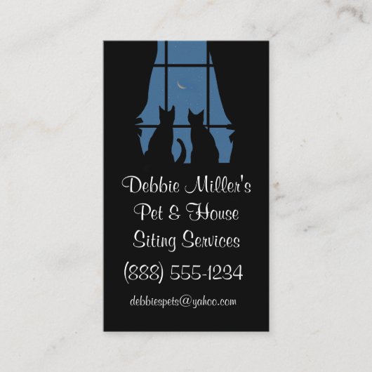 かわいいペットとハウスシッターの猫たち|過去記事 名刺 (正面)