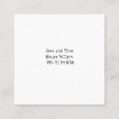 かわいいペットと家に座る名刺 スクエア名刺 (裏面)