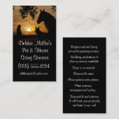 かわいいペットと飼い犬の猫馬 名刺 (正面/裏面)