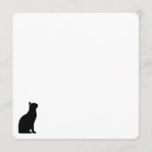 かわいいペットのシルエットデザイン - 猫 1 ノートカード (正面)