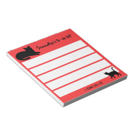 かわいいペットのシルエットデザイン - 猫 1 ノートパッド
