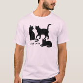 かわいいペットのシルエットデザイン - 猫 1 Tシャツ (正面)