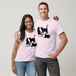 かわいいペットのシルエットデザイン - 猫 1 Tシャツ