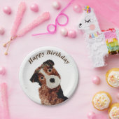 かわいいペットのテリア犬 ペーパープレート (パーティー)