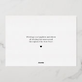 かわいいペットのホイル ハガキ クリスマス カード (裏面)