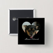 かわいいペットのボタン |カスタム写真と名前の電話グリップ 缶バッジ (正面&裏面)