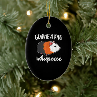 かわいいペットのモルモットの持ち主の贈り物キャビア，ピギー，私 セラミックオーナメント