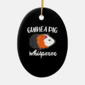 かわいいペットのモルモットの持ち主の贈り物キャビア,ピギー,私 セラミックオーナメント (正面)