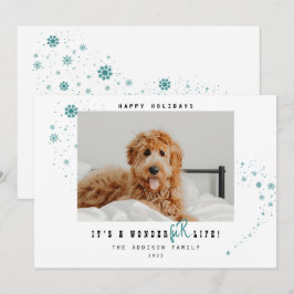 かわいいペットの写真のクリスマスカード WonderFUR Life シーズンカード