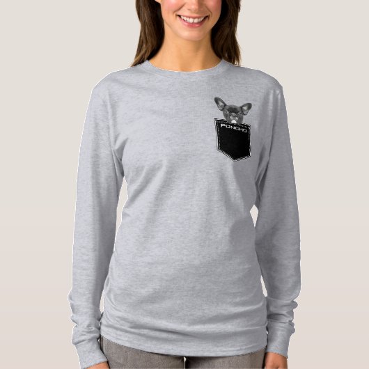 かわいいペットの写真の顔と名前をアップロードカスタマイズ Tシャツ (正面)