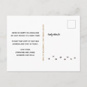 かわいいペットの写真パーソナライズされた移動 案内ポストカード (裏面)