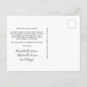 かわいいペットの写真婚約 案内ポストカード (裏面)