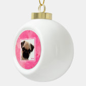 かわいいペットの写真 セラミックボールオーナメント (右)