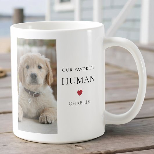 かわいいペットの写真 犬の名前 モダン シンプル コーヒーマグカップ