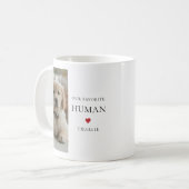 かわいいペットの写真 犬の名前 モダン シンプル コーヒーマグカップ (正面左)