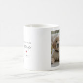 かわいいペットの写真 犬の名前 モダン シンプル コーヒーマグカップ (中央)