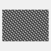 かわいいペットの前足が黒をプリント ラッピングペーパーシート (正面3)