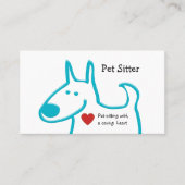 かわいいペットの座る名刺 名刺 (正面)