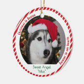 かわいいペットの思い出のクリスマスオーナメント セラミックオーナメント (左)