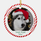 かわいいペットの思い出クリスマスオーナメント セラミックオーナメント (正面)