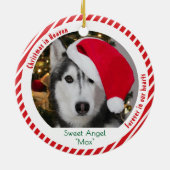 かわいいペットの思い出クリスマスオーナメント セラミックオーナメント (裏面)