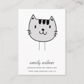 かわいいペットの灰色のラベルピンチャーム表示テンプレート 名刺 (正面)