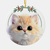 かわいいペットの猫のオーダーメイド装飾品 セラミックオーナメント (正面)