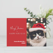かわいいペットの猫のホリデーカード シーズンカード (スタンド正面)