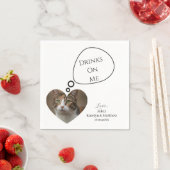 かわいいペットの猫の結婚式 スタンダードカクテルナプキン (インサイチュ)