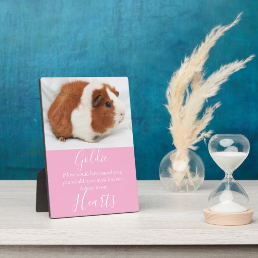 かわいいペットの記念碑 フォトプラーク (側面)