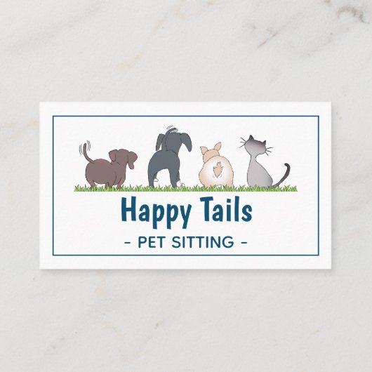 かわいいペットの設定事業 名刺 (裏面)