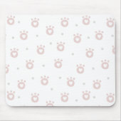 かわいいペットの足とハート |マウスパッド マウスパッド (正面)