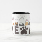 かわいいペットの足愛マグ マグカップ (中央)