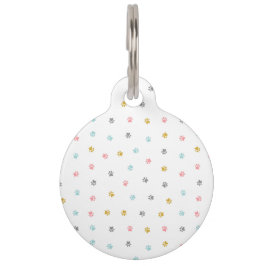 かわいいペットの足 ペット　ネームタグ