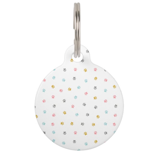 かわいいペットの足 ペット　ネームタグ (正面)