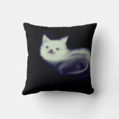 かわいいペットアート | ミスティックホワイトキッテン装飾用クッション クッション (裏面)