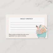かわいいペットグルーミングサロンアポイントメントリマインダーカード 予約カード (裏面)