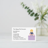 かわいいペットグルーミング名刺デザイン 名刺 (スタンド正面)